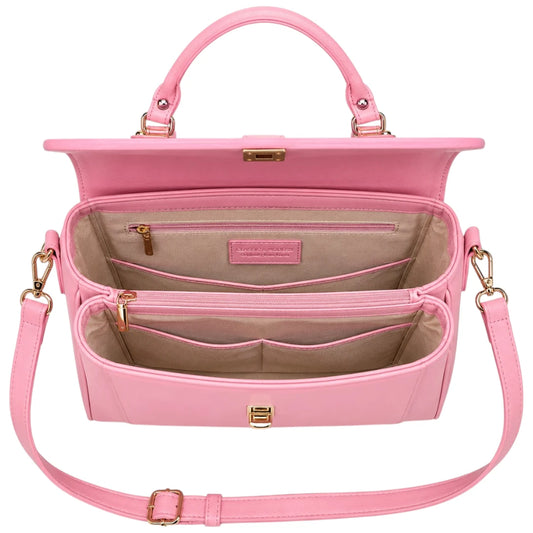 Cevoria Women's Elegant Pink Top Handle Satchel Handbag