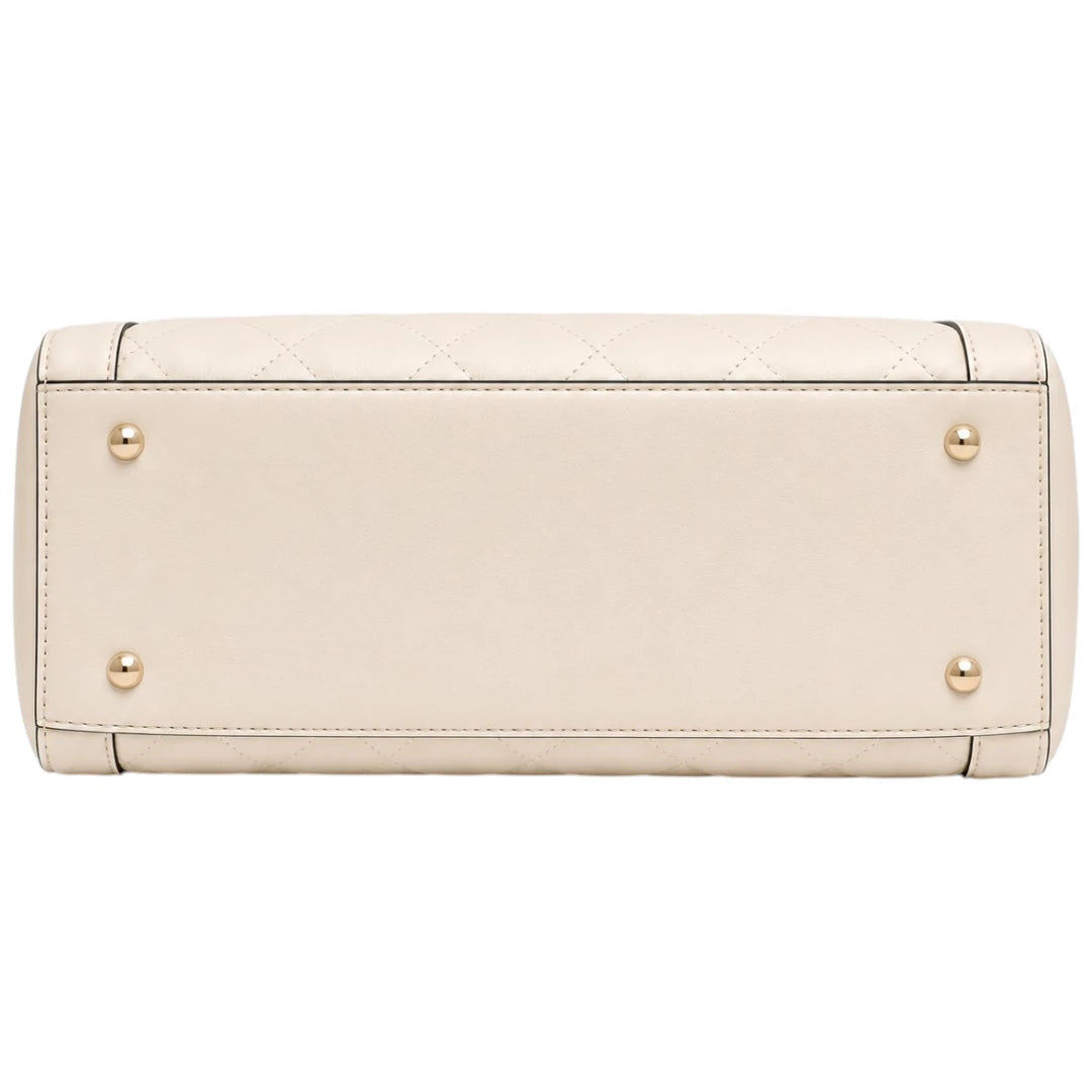 Cevoria Beige Women's Quilted Tote Handbag