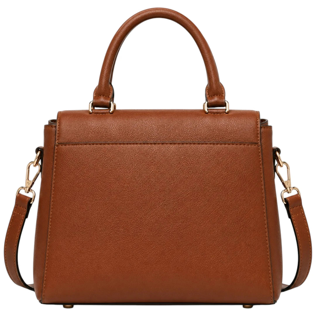 Cevoria Women's Classic Brown Satchel Handbag