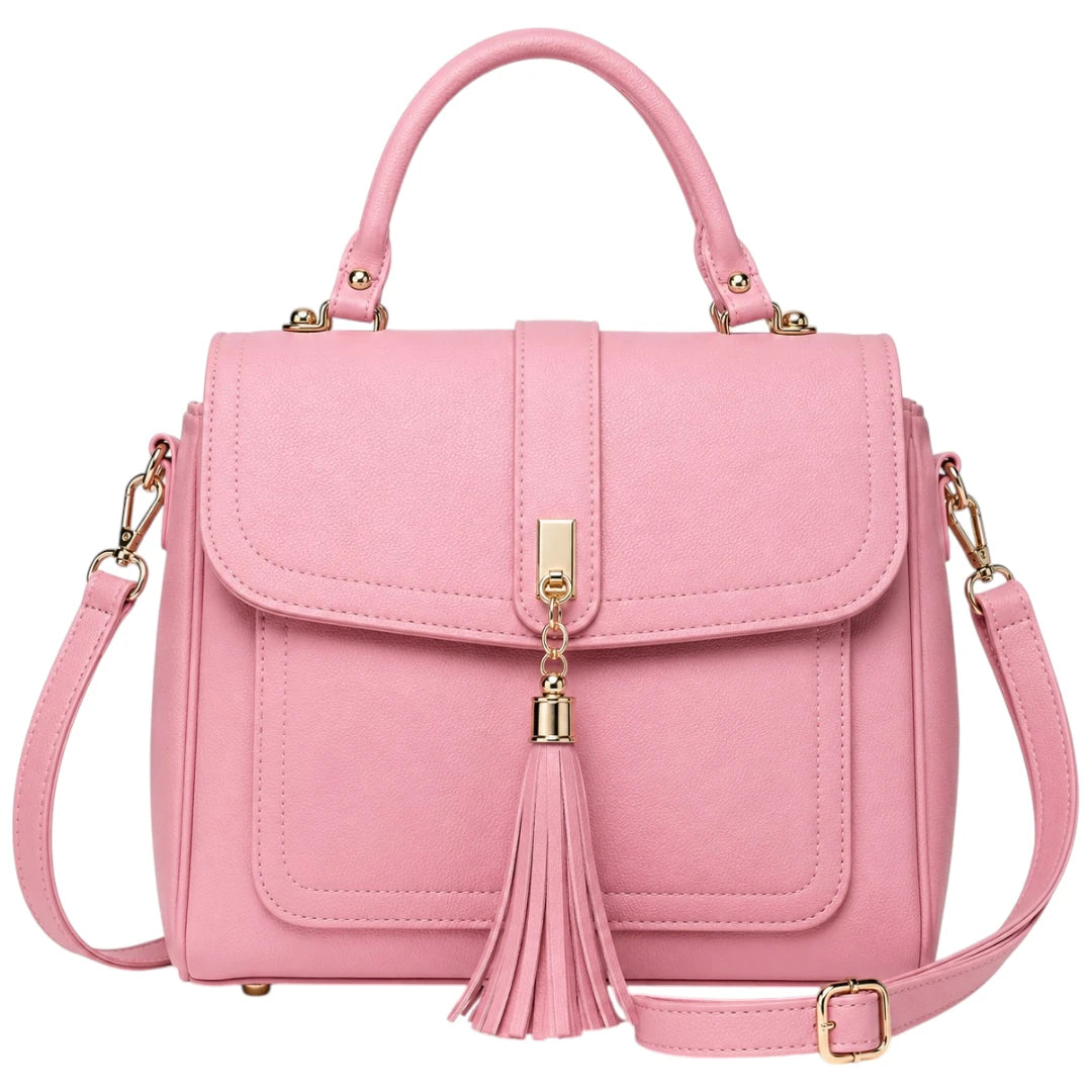 Cevoria Women's Elegant Pink Top Handle Satchel Handbag