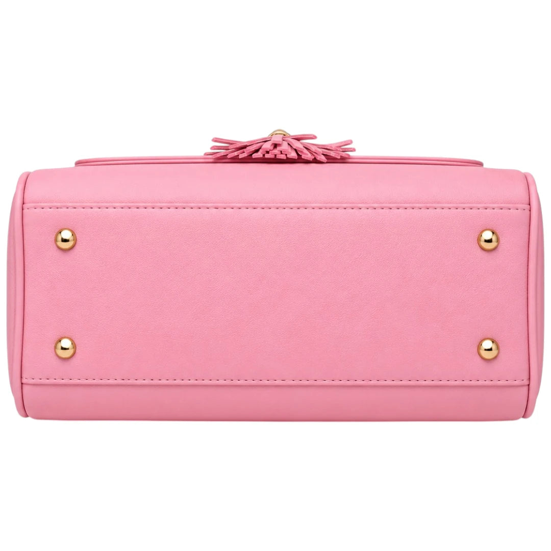 Cevoria Women's Elegant Pink Top Handle Satchel Handbag
